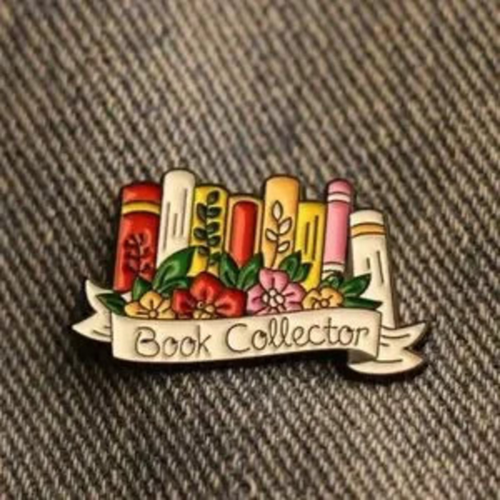 Colorful Book Collector Enamel Pin